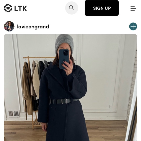 BA&SH haya belted navy wool blend coat FINAL PRICE - Picture 10 of 11